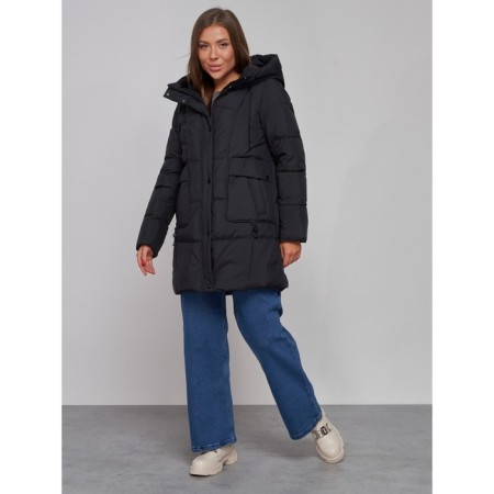 Winter jacket, size 48, black color-1