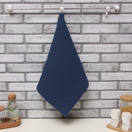 Toward "Dolyana" col. Indigo 35x60 cm, 100% hl., large waffle 220 g/m2
