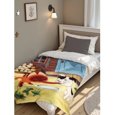 Camping Kitten Gav: on the porch, 100x150 cm, fleece 160g/m2, 100% p/e