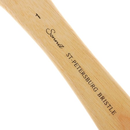 Brush stubble flute ZHK "Sonnet" No. 1, b = 33 mm, a short handle is saturated with varnish-3