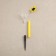Garden lamp on the sunny battery "Yellow flower", 6 × 29 × 6 cm, 1 led, white glow