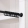 Bathroom cornice, telescopic 120-220 cm, size 200 cm, black color