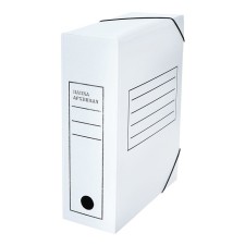 Archive folder on gum Calligrata, microhofrocard, 100 mm, white, up to 900 liters
