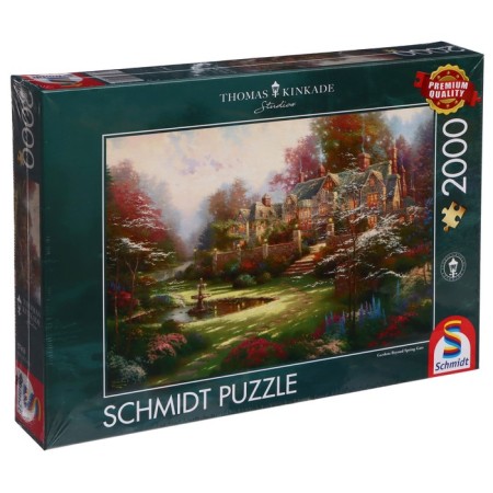 Puzzle "Thomas Kinkeid. Estate in the spring ", 2000 elements