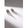 Hanging earrings with rhinestones "Hollywood" Waterfall, white color in silver, 8 cm