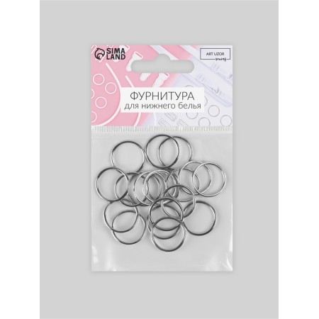 Step ring, metal, 15 mm, 20 pcs, silver color-3