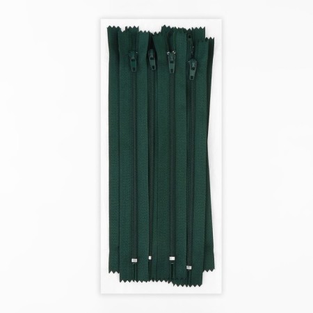 Lightning "Spiral", No. 3, non -proceeding, castle machine, 18 cm, emerald color-2