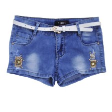 Denim shorts for girls, height 152 cm, blue color