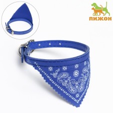 A collar with a scarf 32 x 1 cm, Osh 22-28, blue