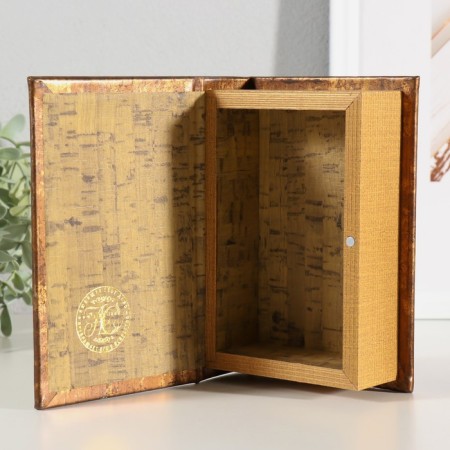 Broke Broke Wood, leatherette "Rush sun" embossing, under metal 16.5x11.2x5 cm-1