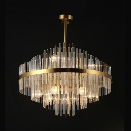 Люстра с хрусталём Gerhort G21140/9COP+CL, 9х60Вт, E14, 66х60х60 см, цвет бронза