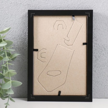 Photo frame MDF 10x15 cm, No. 5 "Simple", black (plastic screen)-2