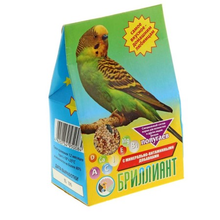 Diamond food for parrots, with plant and mineral additives, 400 g