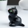 Figure "Cat Murzik" black, 6x9x6cm