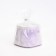 Candle "Trapezius" in the candlestick of gypsum smooth, 8x6cm, marble with purple stripes