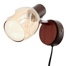 Sconces with wire59389/1 e14 40W coffee-chrom 15x12x16 cm