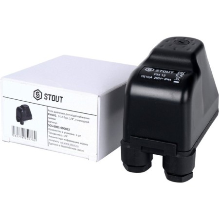Pressure relay Stout SCS-0001-000012, PM12G, 3-12 bar, 1/4 ", with a plug nut-4