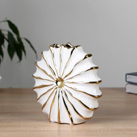 VAZA Ceramics table "Denver" sun, 17 cm, white-2