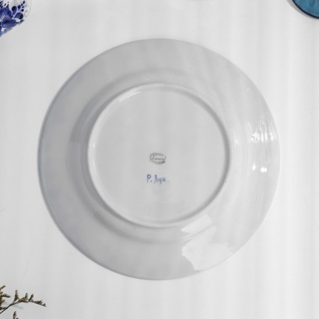 Plate "Flower", d = 24 cm, gzhel-3