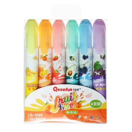 A set of markers-textbooks 6 colors, flavored "fruits"-6