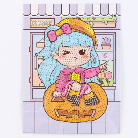 Diamond embroidery with a partial filling of MOMOE 13.7 × 18.3 cm, cardboard-2