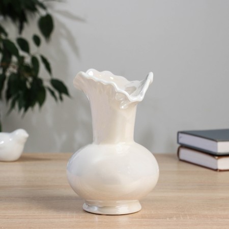 VAZA Keramics Table "Izki" D-10 cm, h-17 cm, white-1