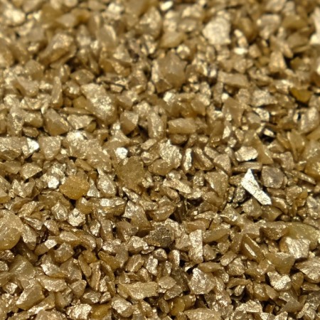 Soil "Golden Metallic" decorative sand quartz, 250 g of fr. 1-3 mm