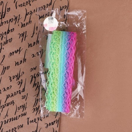 Capricon lace "Rainbow Light", 28 mm × 10 ± 1 m, color multi -colored No. 4-3