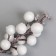 Decorative berries on a stick, white, 4.5 × 4.5 × 20 cm