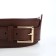 Women's belt, width 6 cm, buckle metal, brown color