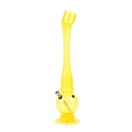 Bong, H-44 cm, "castle", acrylic, yellow