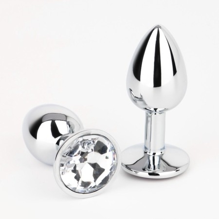 Anal traffic jams, silver, transparent crystal, d = 28 mm