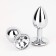 Anal traffic jams, silver, transparent crystal, d = 28 mm