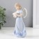 Souvenir Ceramics "Angel Observing Flowers" 18x7.5x6 cm