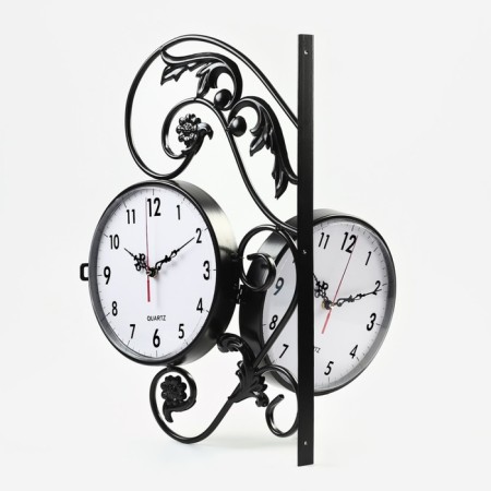 Watching double -sided watches, on a suspension, smooth move, 53 x 35 cm, dial 21.5 cm-2