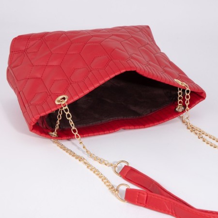 Zipper bag with lightning, red color-5