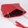 Zipper bag with lightning, red color