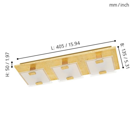 Lamp Vicaro 1, 3x2.5W LED, 3000K, 540LM, Color Gold-1
