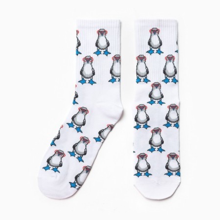 Socks "Fashion Penguin", white color, size 23-27 (38-41)