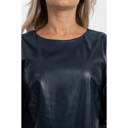 Female dress, size 44, blue color-6