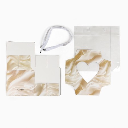 Box for flowers with a mold liner and PVC “for you”, 23.5 x 23.5 x 15 cm-4