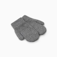Baby mittens minku, dark gray color, 18 cm