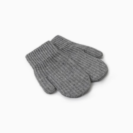 Baby mittens minku, dark gray color, 18 cm