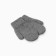 Baby mittens minku, dark gray color, 18 cm