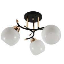 Lamp Ceiling Economy Service 10089/3bk+FGD WT, 3x60W, E27, 30x42x42 cm