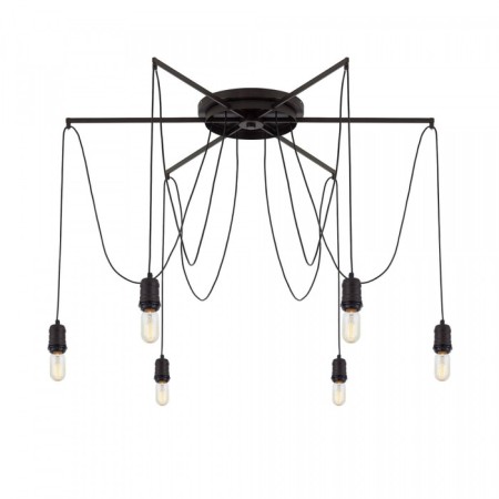Suspended Citilux “Edison” CL451262, 120x120x235 cm, 6x75W, e27, black color-3