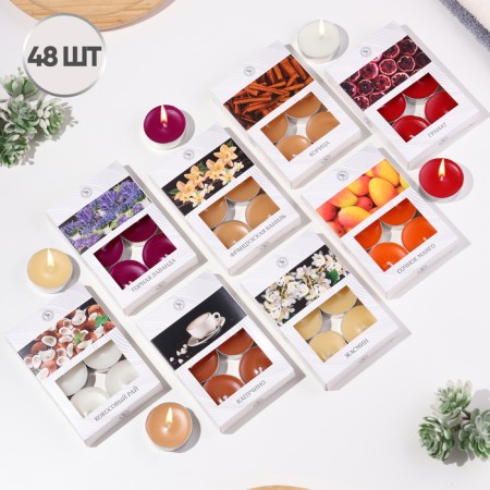 Hatter candles flavored in gift boxes, 48 ​​pcs-2