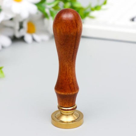 Printing for wax with a wooden handle "Council on a branch" 9x3x3 cm-2