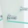 Mirror, wall, with sandblasting graphics, with shelves, 60 × 80 cm