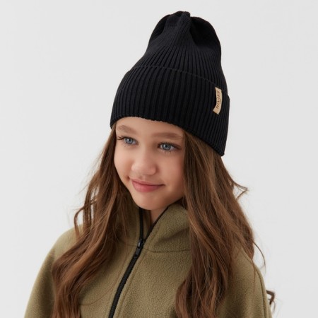 Children's hat minku, rr 48-52, black color